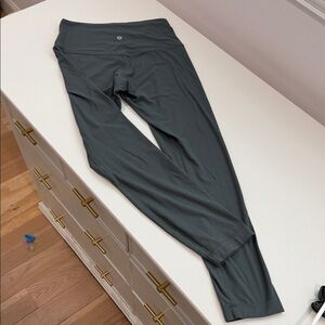Lululemon High-Rise Ribbed Leggings in Dark Forest